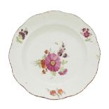 PORCELAIN PLATE WITH FLOWERS FROM THE COURT SERVICE OF CATHERINE THE GREAT, ALSO [...]