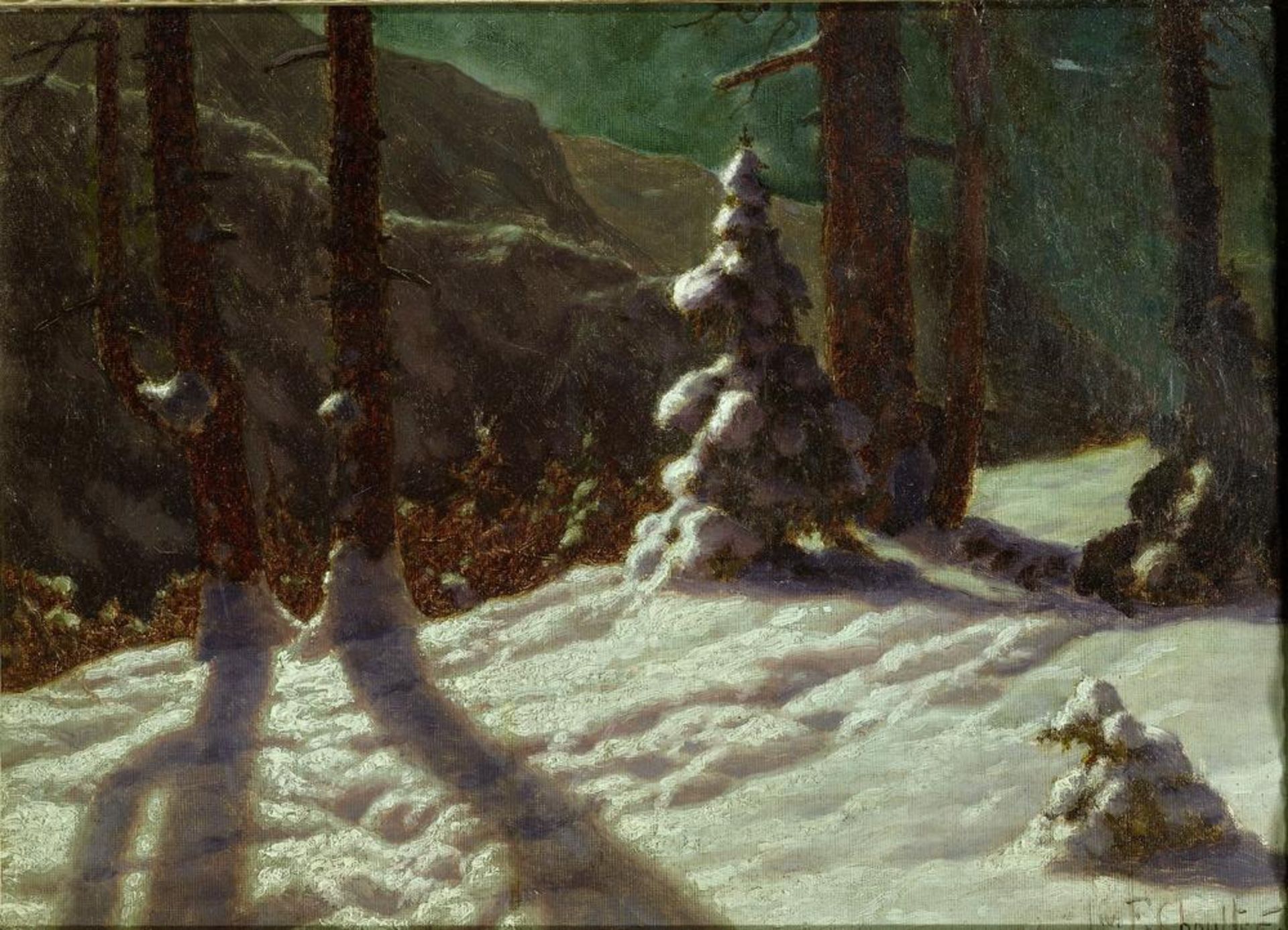 IVAN FEDOROVICH CHOULTSE (1874 - 1939) Winter in the forest - signed and dated ‘Iw [...]