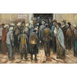 ILYA NOSKOV (1914-1992) Queuing - signed in Cyrillic (lower right) oil on canvas 60 x [...]