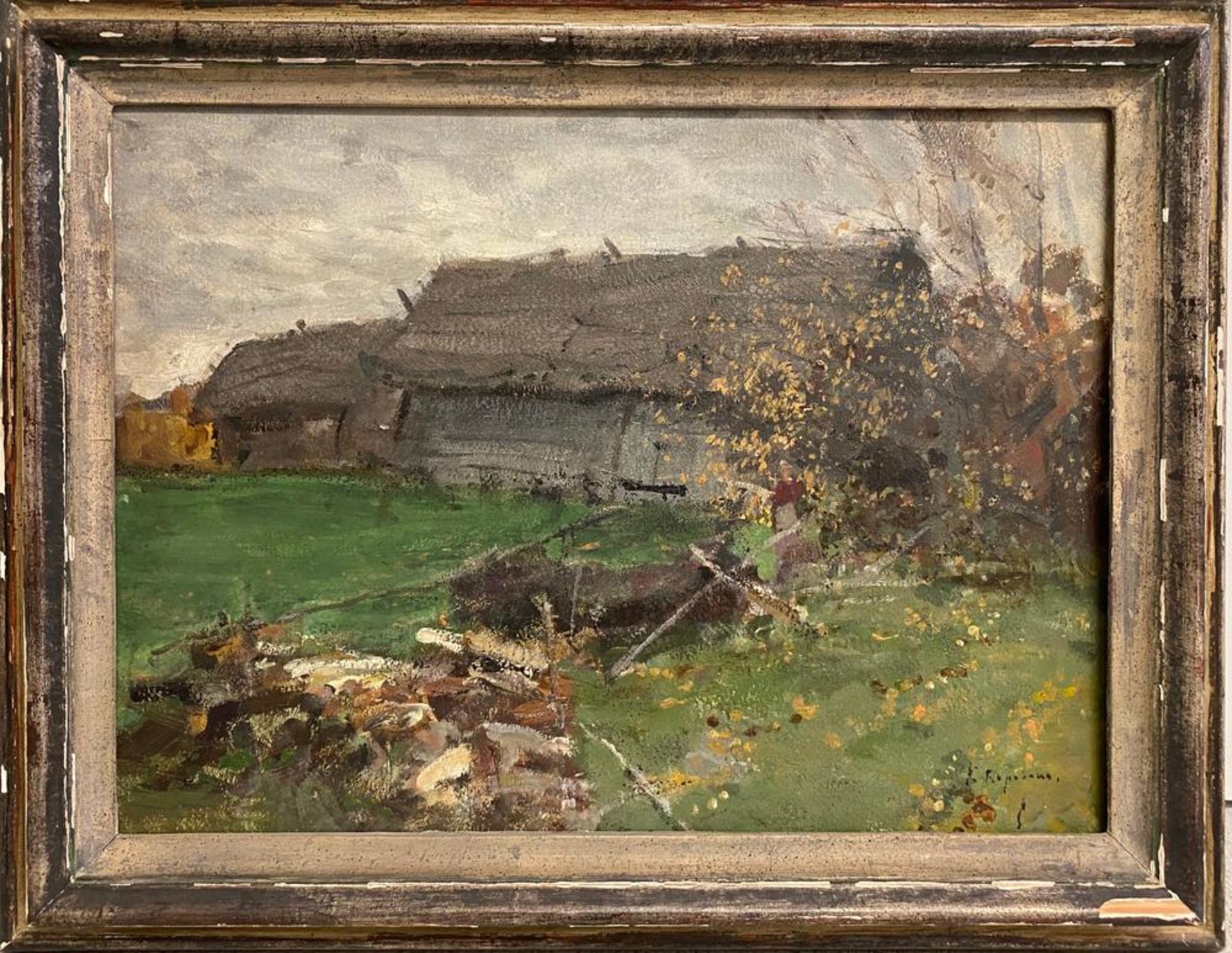 KONSTANTIN KOROVIN (1861-1939) Village - signed in Cyrillic (lower right) oil on [...] - Image 2 of 5