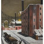 PIOTR GAVRILOVICH (B.1920) The factory town in winter - signed in Cyrillic and dated [...]