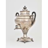 A RUSSIAN SILVER-GILT SAMOVAR Workshop of Semen Dementyev, Moscow, 1827 (during [...]