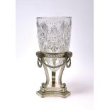 AN IMPORTANT FABERGE SILVER-MOUNTED CUT CRYSTAL VASE IN NEOCLASSICAL STYLE. - The [...]