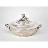 PARCEL-GILT SILVER SOUP BOWL WITH A COVER DECORATED WITH A POMEGRANATE [...]