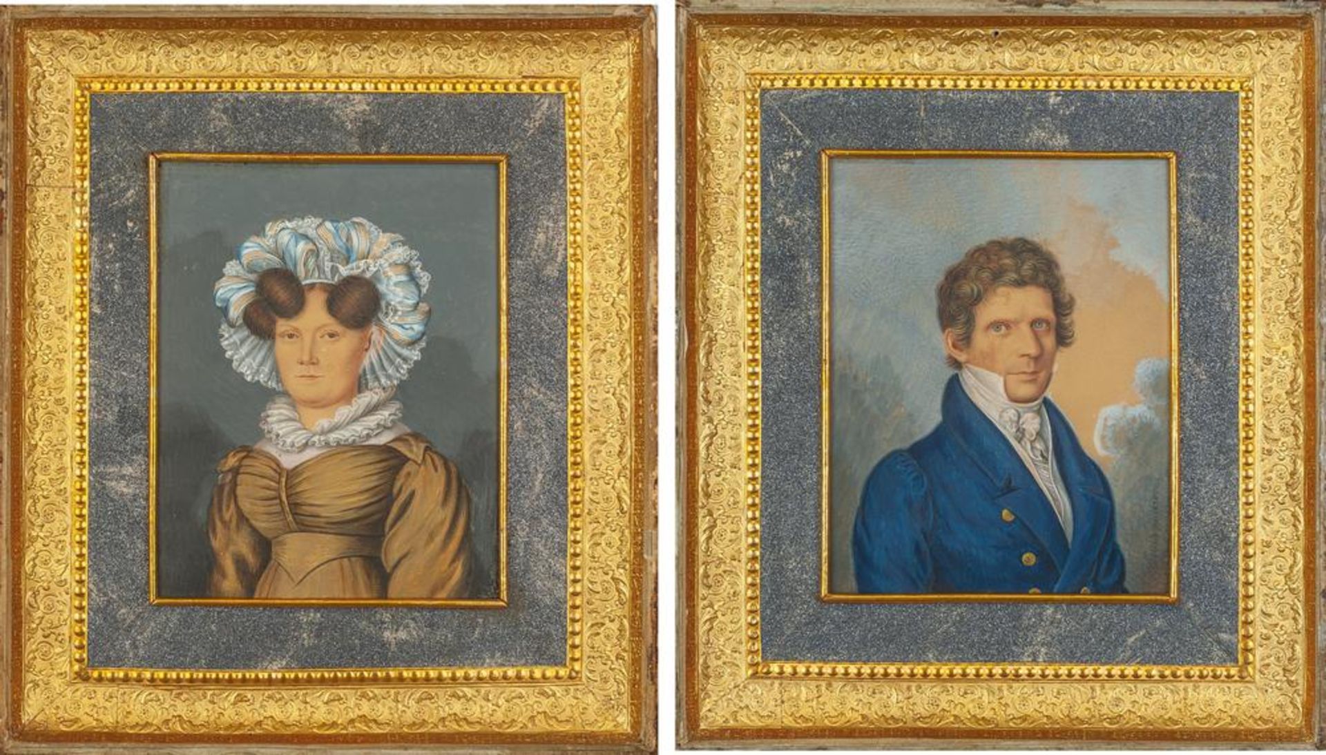 JOHAN RENATUS LÜDERITZ (1780-AFTER 1829) A pair of portraits of the German First [...]