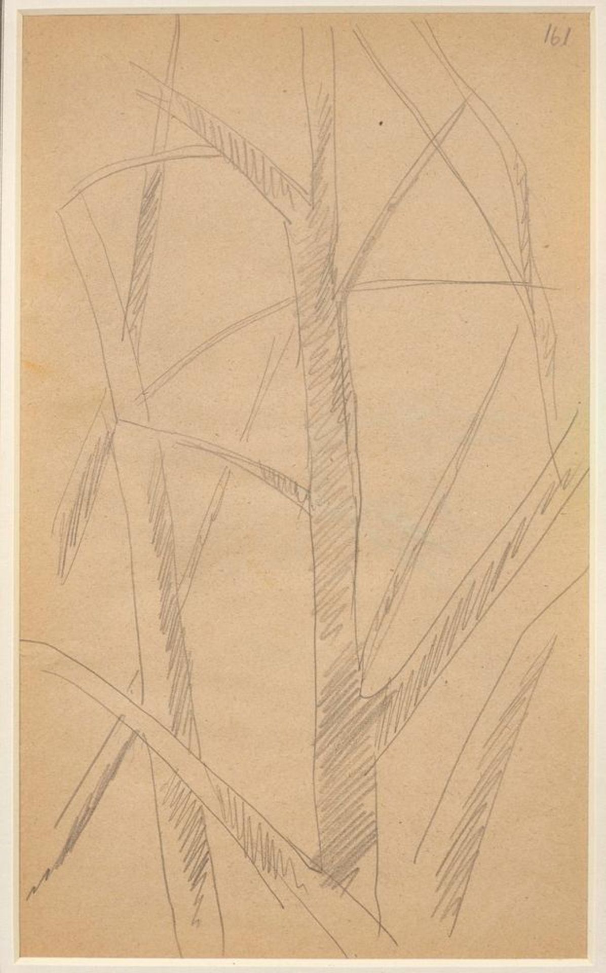 LYUBOV POPOVA (1889-1924) Two Studies of Trees - annotated with numbers ‘161’ and [...] - Image 2 of 3