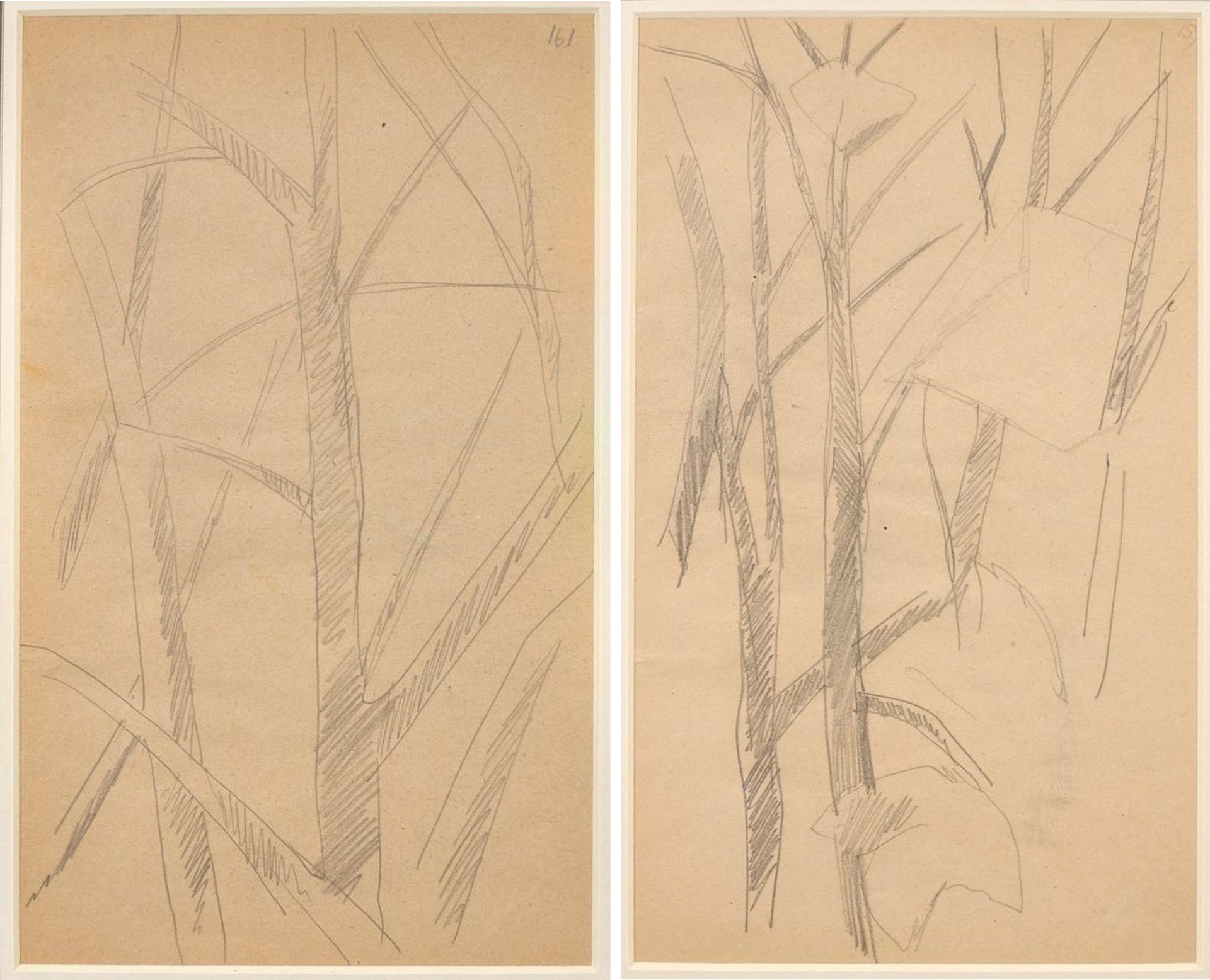 LYUBOV POPOVA (1889-1924) Two Studies of Trees - annotated with numbers ‘161’ and [...]