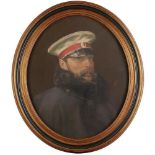 RUSSIAN SCHOOL Portrait of Emperor Alexander II in a grearcoat. After the painting of [...]