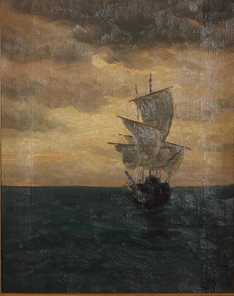 JAKOB KOGANOWSKY (1874-1926) Ship at Sea - signed ‘Y. Koganowsky’(lower [...]