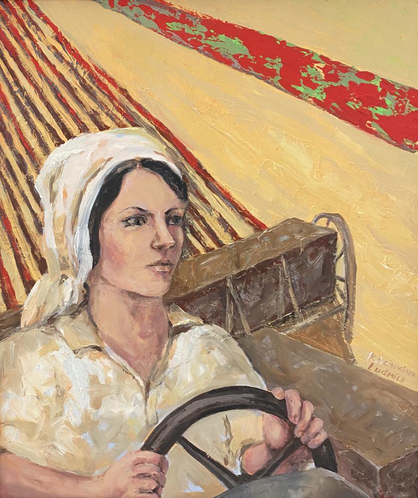 LUDMILA KAZINKINA Female tractor driver - signed ‘Kazinkina Ludmila’ (lower [...]