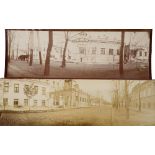 TWO PANORAMIC PHOTOGRAPHS. STREET IN TAGANROG (?) - EARLY TWENTIETH-CENTURY 9x24 cm [...]