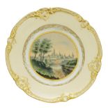 PORCELAIN PLATE «THE WHITE STONE KREMLIN». Porcelain Factory Kornilov Brothers, [...]