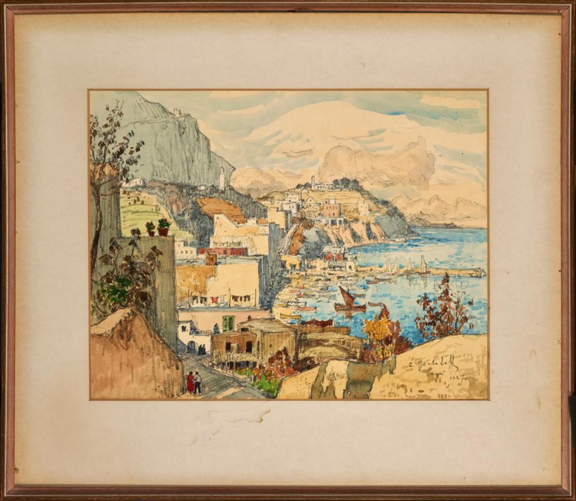KONSTANTIN GORBATOV (1876-1945) View of Capri - signed, inscribed and dated ‘C [...] - Bild 2 aus 2