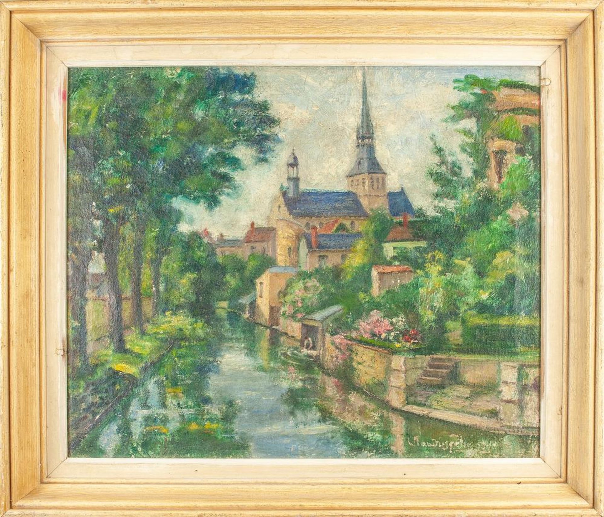CLAUDIUS FÉLIX (1875 - 1986) - Old town riverside Signed and dated ‘Claudius Felix [...] - Image 2 of 2