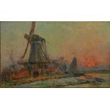 ALBERT MARIE LEBOURG (1849-1928) - A windmill near Rotterdam Signed, extensively [...]