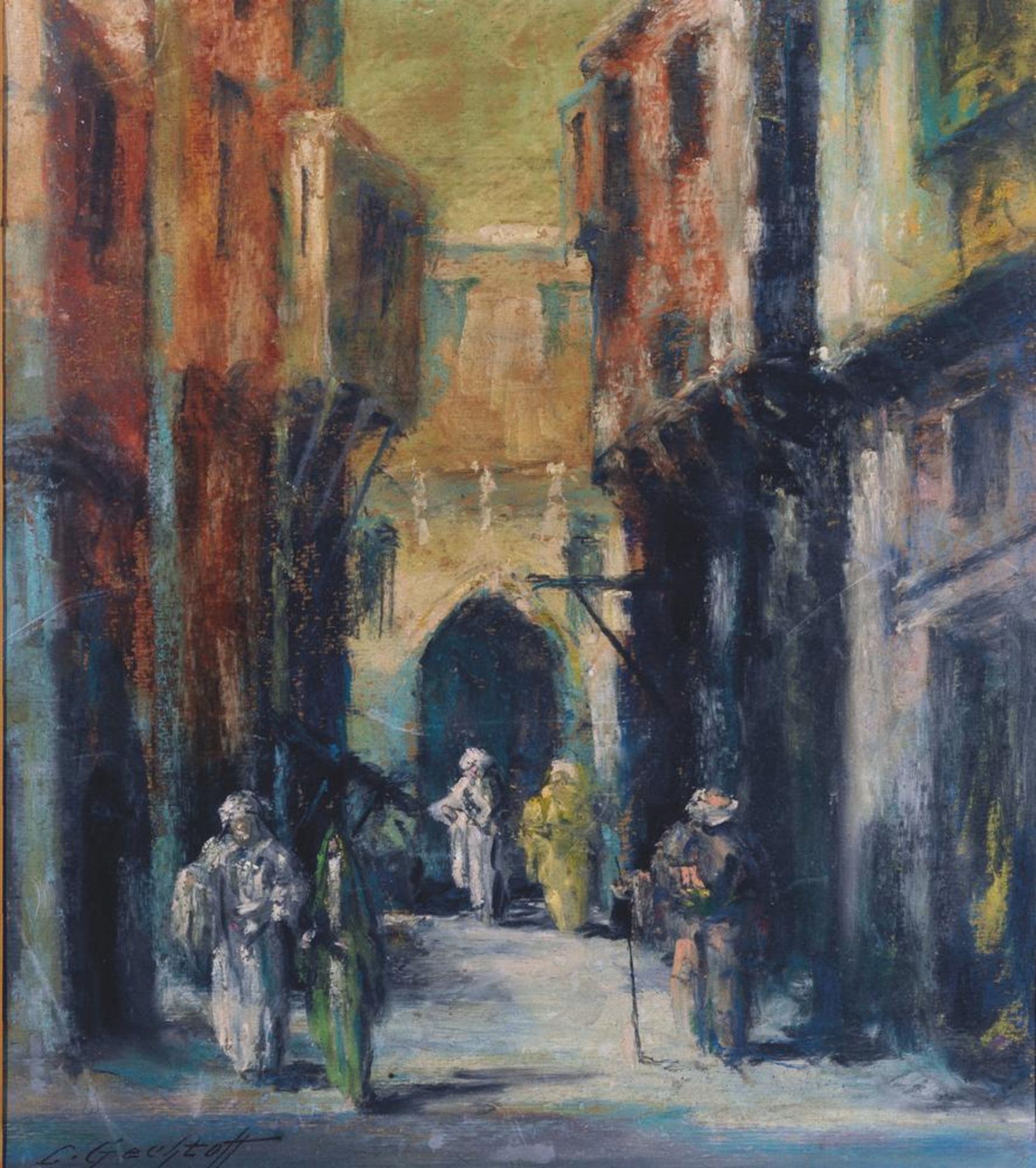 LEONID GECHTOFF (1883-1941) - Cairo Street Scene Signed ‘L Gechtoff’ (lower [...]