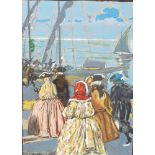 AUGUSTE LEROUX (1871-1954) - Untitled (Walk on the port) Signed ‘Auguste Leroux’ [...]
