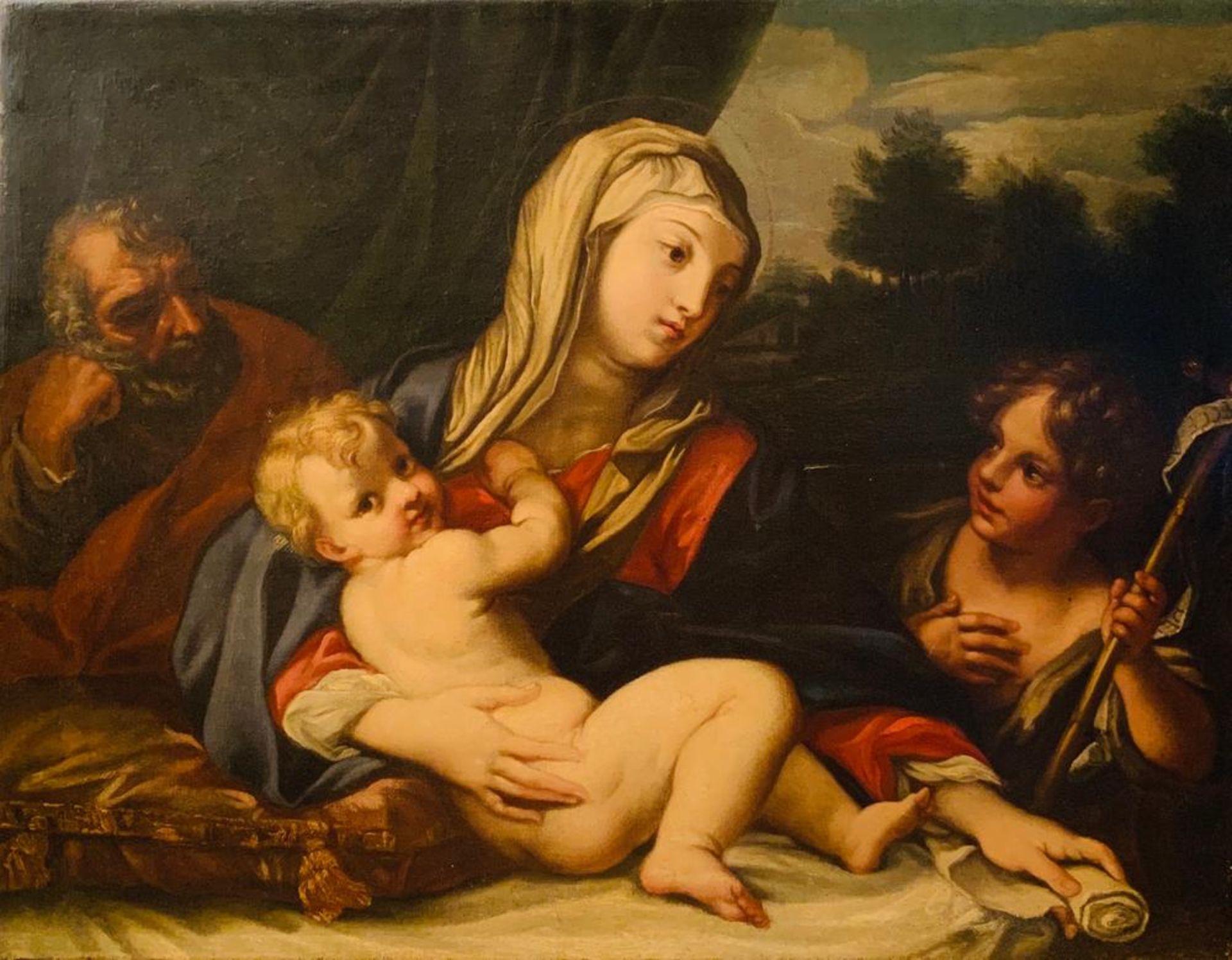 BOLOGNESE SCHOOL, 17TH CENTURY - The Holy Family with the Infant Saint John the [...]