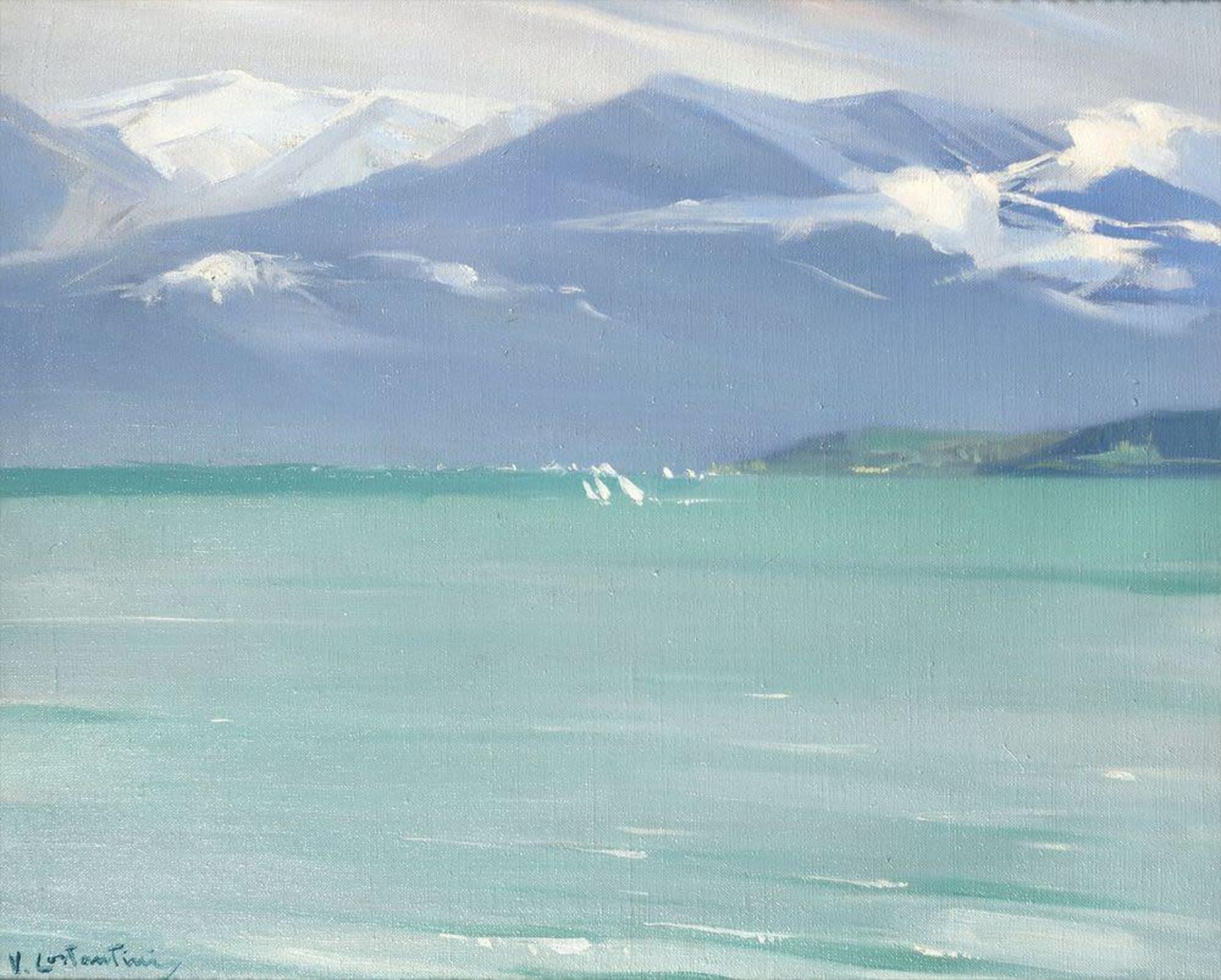 VIRGILIO COSTANTINI (1882-1940) - Lake Thun, Switzerland Signed ‘V Costantini’ [...]