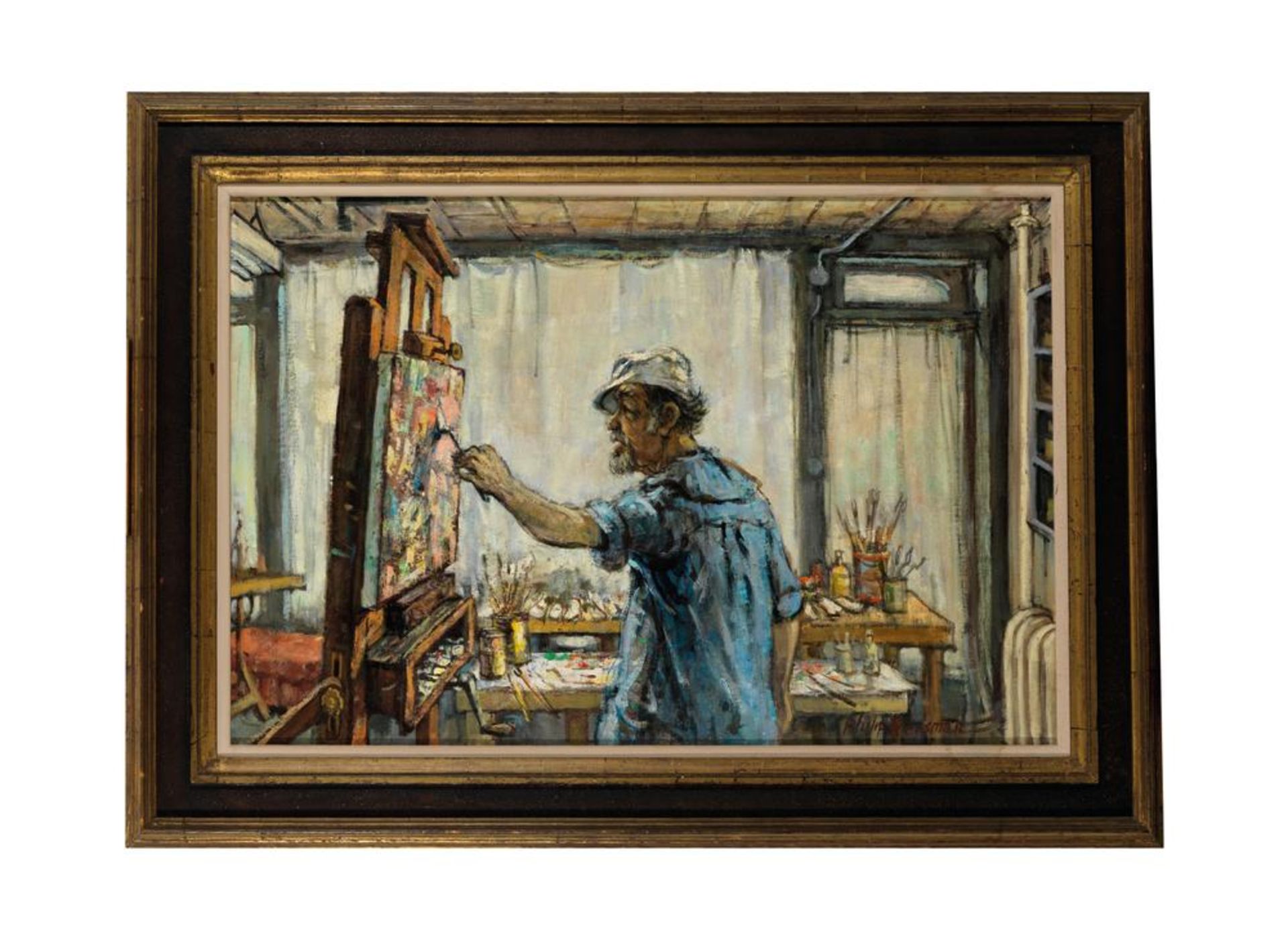 PHILIP REISMAN (1904-1992) - Painter in his studio (Shoulberg) Signed ‘Philip [...] - Image 2 of 2