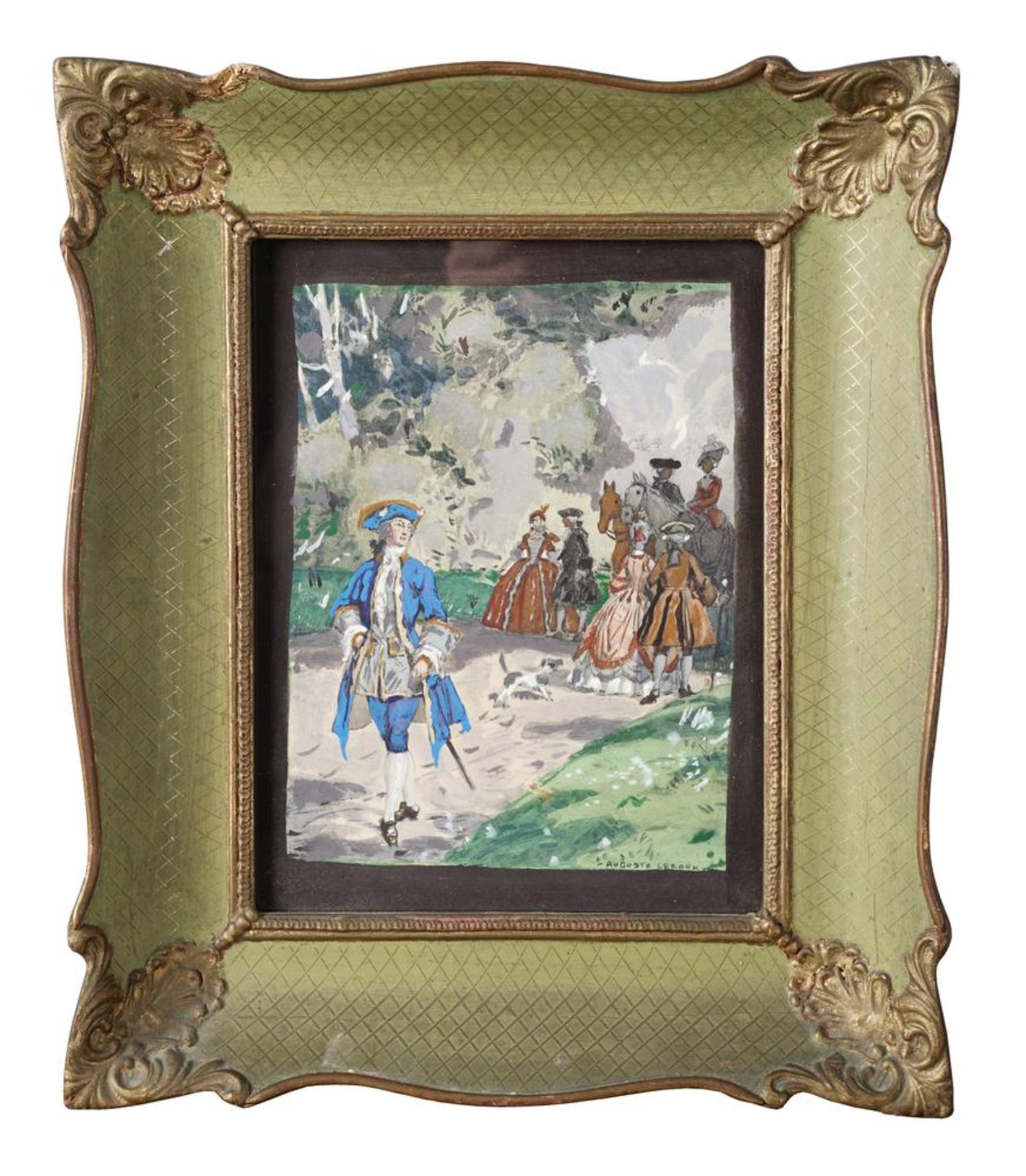 AUGUSTE LEROUX (1871-1954) - Untitled (Promenade) Signed 'Auguste Leroux' (lower [...] - Image 2 of 2