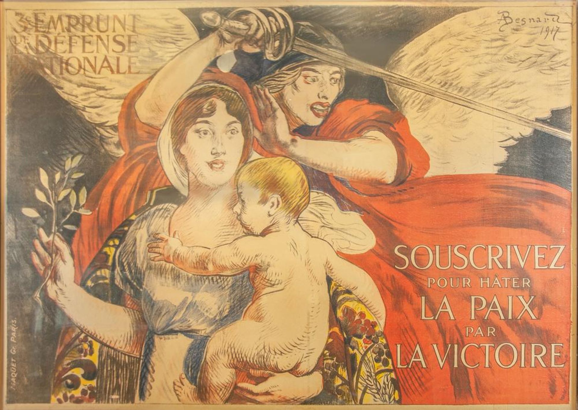 ALBERT BESNARD (1849-1934) - Souscrivez pour Hâter la Paix par La Victoire, [...]