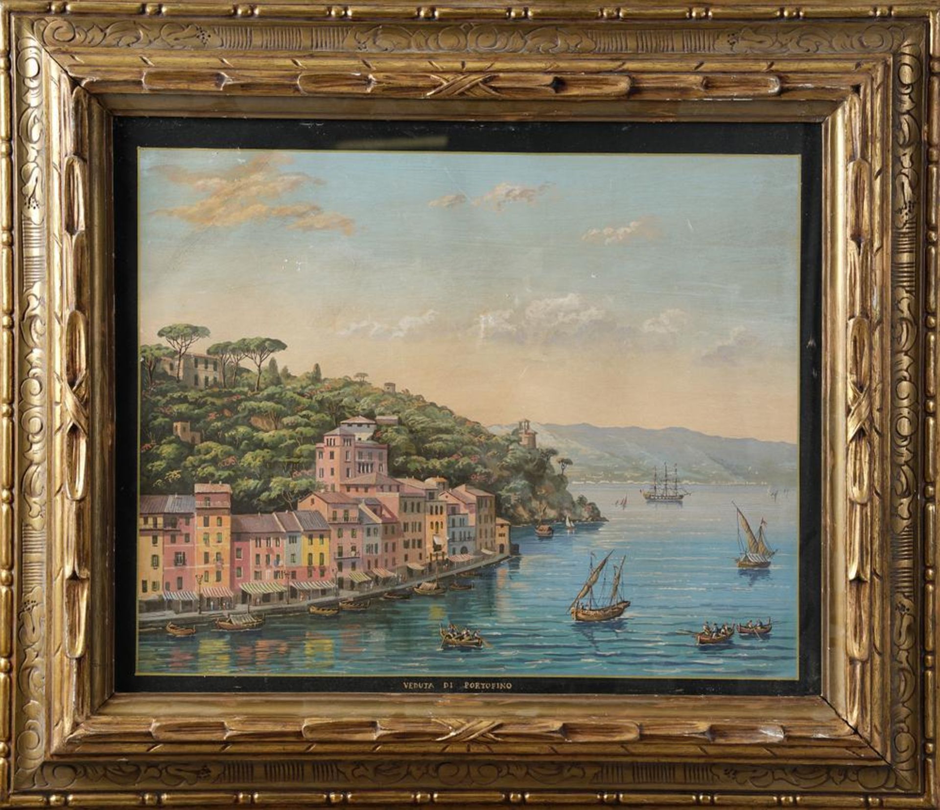 UNKNOWN ARTIST, LATE 19TH - EARLY 20TH CENTURY - View of Portofino Gouache on [...] - Image 2 of 2