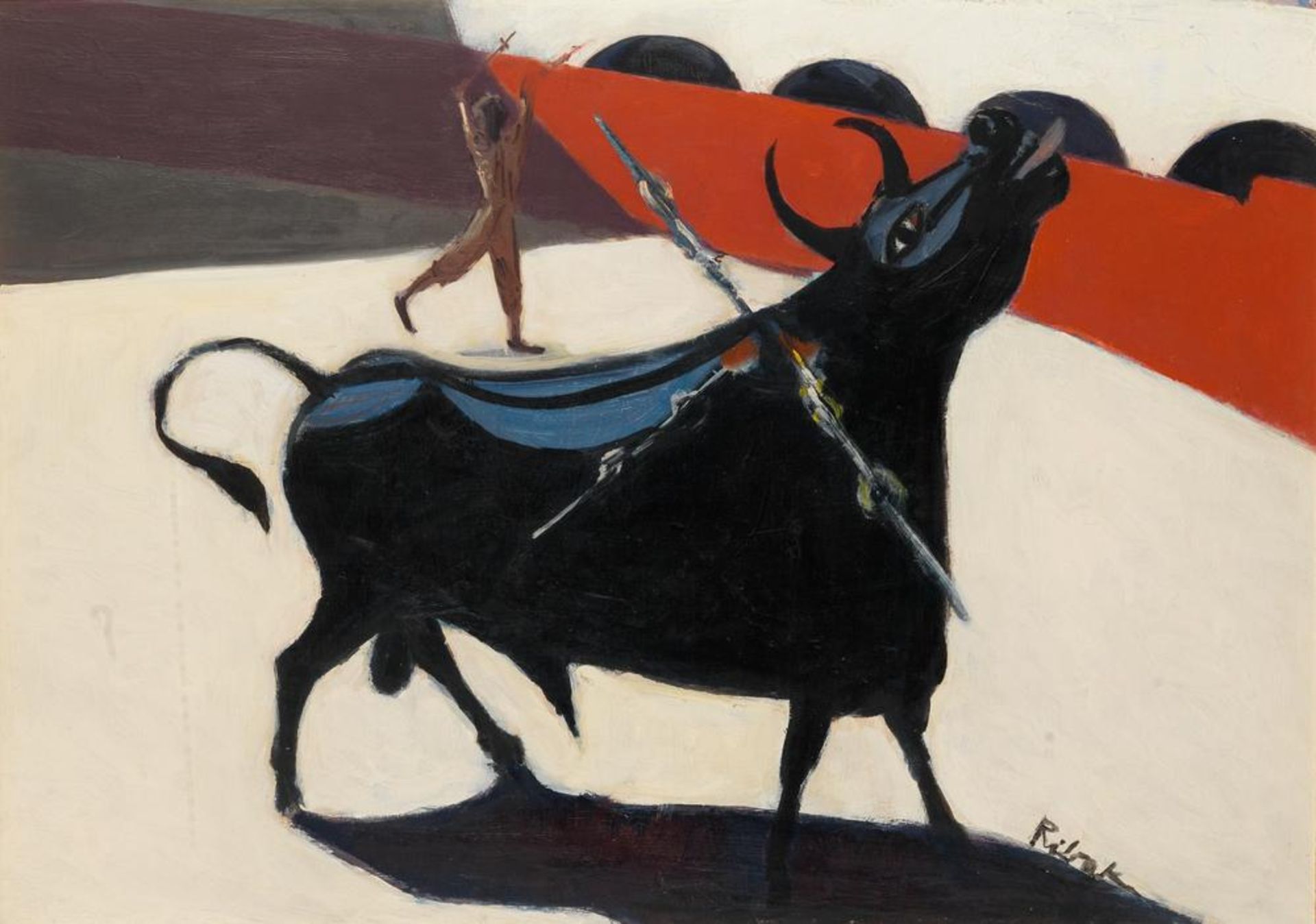 LOUIS LEON RIBAK (1902-1972) - Bullfighting Scene Signed ‘Ribak’ (lower [...]