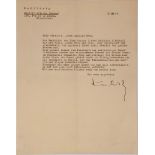 WASSILY KANDINSKY (1866-1944)Typed letter with original signature "Kandinsky". Neuilly-sur-Seine,