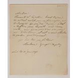 HENRI JEAN-BAPTISTE GRÉGOIRE (KNOWN AS ABBÉ GRÉGOIRE) (1750-1831)Autograph letter signed to Mr