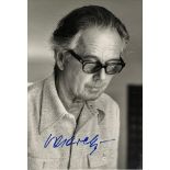 VICTOR VASARELY (1906-1997)Photographic portrait, black and white, with autograph signature. 23.9 x