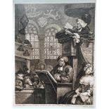 WILLIAM HOGARTH (1797-1864) The Sleeping Congregation, 1736Etching and engraving on paper Plate: