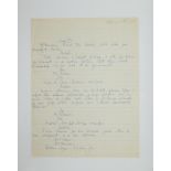 JEAN-PAUL SARTRE (1905-1980) Autograph manuscript, preparatory to the first scene of the sixth act