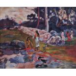 GALEAZZO TONINI VON MÖRL (1922-2011) Tahitian sceneoil on canvas 41.3 x 33.5 cm Provenance: Artist’s