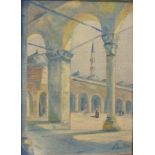 Salih Özmutlu (20th century) (i) Turkish mosque, (ii) Prayer in Istanbuloil on board (i) signed (