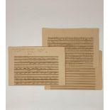 CHARLES GOUNOD (1818-1893)Signed autograph musical manuscript entitled “Spring Song”. 9 systems of 3