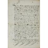GIUSEPPE BALSAMO, KNOWN AS ALESSANDRO, COUNT OF CAGLIOSTRO (1743-1795)Parchment signed "Io