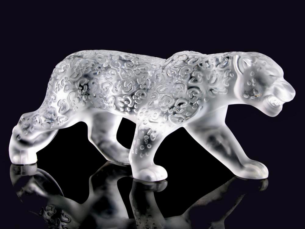 CRYSTAL RAJAH JAGUAR, LALIQUEMarked “Lalique France” on the hind paw Modelled in a standing and