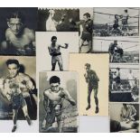 MARCEL CERDAN, PAUL DOGNIAUX, YVES NADAL …12 photographs and postcards of famous boxers, including