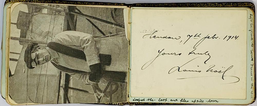 AVIATIONAutograph album signed by a series of pioneering aviators, English cricketers, and other - Image 4 of 9