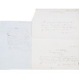 NAPOLEON III (LOUIS-NAPOLEON BONAPARTE, FUTURE) (1808-1873)Autograph letter and telegraph. 1)