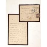 COSIMA WAGNER (1837-1930)Autograph letter signed to Jules Bordier, in French. Bayreuth [from