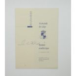 SALMAN RUSHDIE (1947-)Printed piece signed: programme of the Rentrée académique of the University of