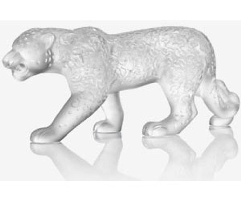 CRYSTAL RAJAH JAGUAR, LALIQUEMarked “Lalique France” on the hind paw Modelled in a standing and - Image 3 of 3