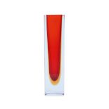 SOMMERSO MURANO VASE, CIRCA 1960S Red and yellow Murano glass Circa 1960 Height: 29 cm