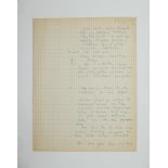 JEAN-PAUL SARTRE (1905-1980) Autograph manuscript. [1959] 1p in-folioExcerpt from his film script ‘