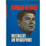RONALD REAGAN (1911-2004)Autograph on the dust jacket of the book “Ronald Reagan - Weltmacht am