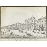 Alexander Ivanovich Pluchart (1777-1832) View of the catholic church in St. Petersburg lithograph on
