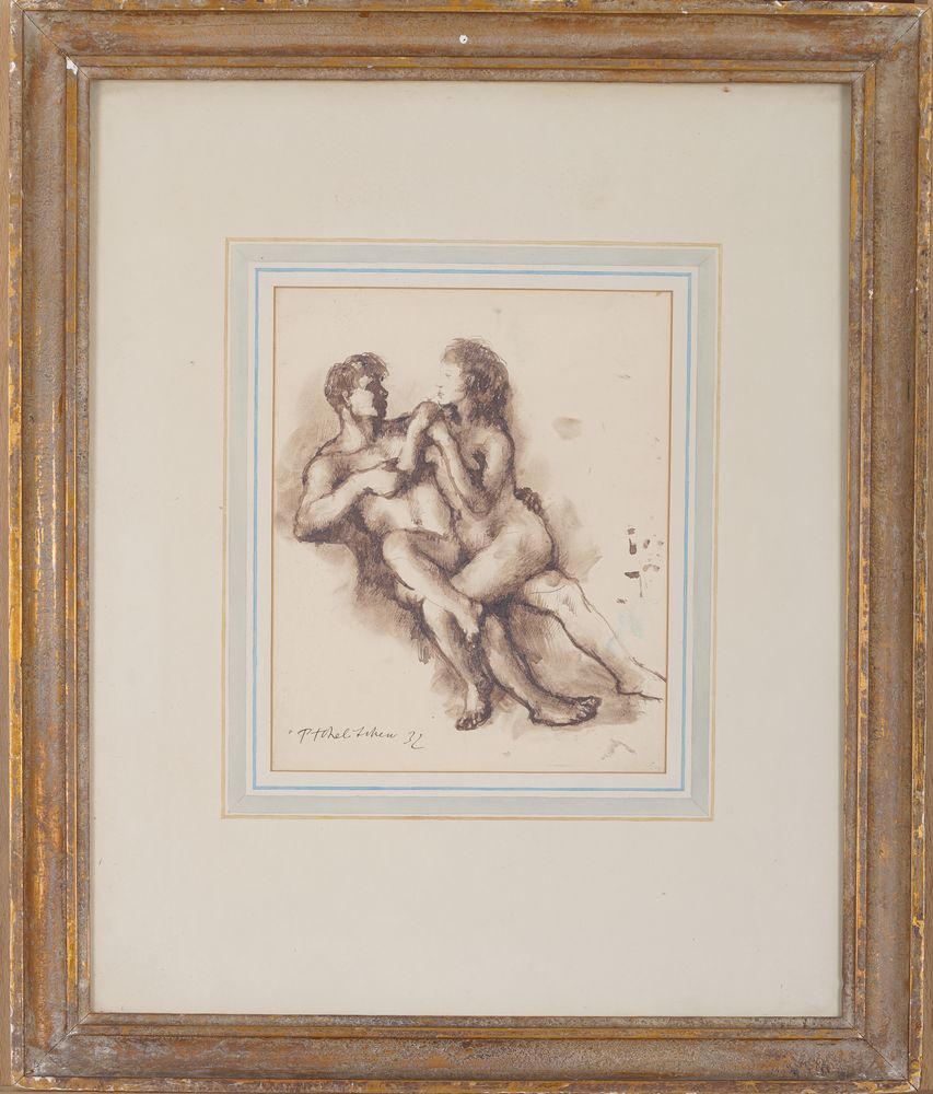 Pavel Tchelitchew (1898-1957) Two seated nude figures signed, inscribed and dated ‘P. Tchelitchew - Bild 3 aus 5