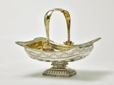 SILVER-GILT CANDY BOWL WITH A HANDLE Unidentified master, Russia, Moscow, 1833 Silver, cast,